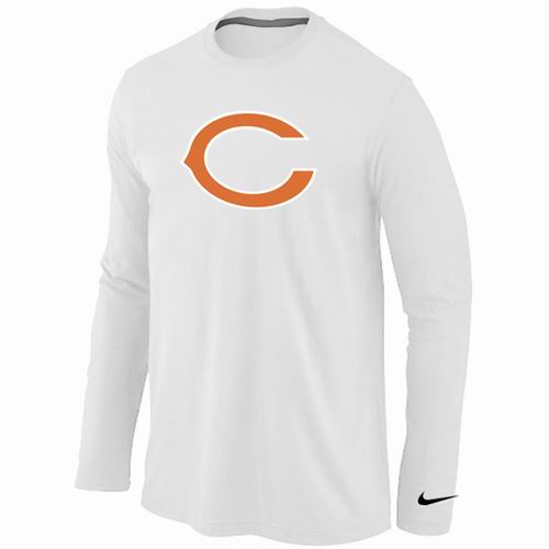 Nike Chicago Bears Team Logo Long Sleeve NFL T-Shirt - White